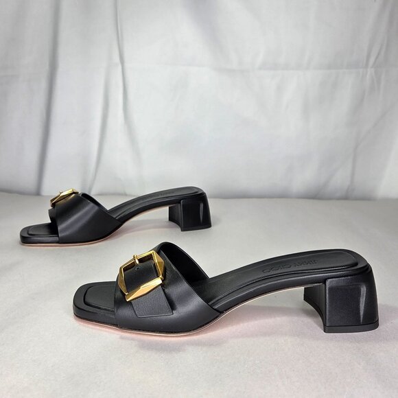 NWT Jimmy Choo Women's Hawke 40 Block Heel Slide Sandals - Picture 1 of 9